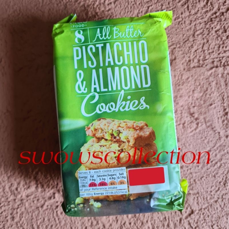 Jual M&S Mark Marks & And Scer Pistachio Almond Cookies Biscuit Biskuit ...