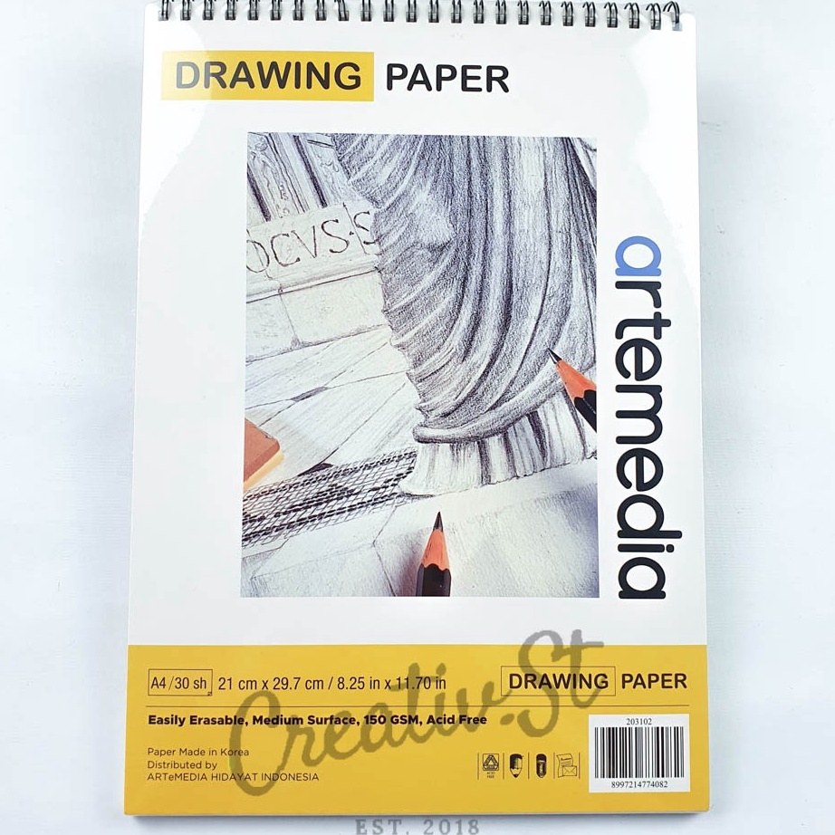 Jual Dne223 Artemedia Drawing Book Sketch Book A4 30 Sheet Buku Sketsa Gambar Pensil Charcoal 5095