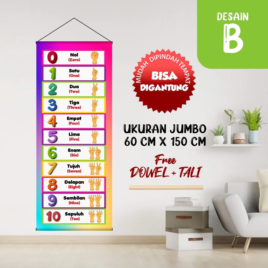 Jual Poster Edukasi Anak Belajar Ukuran Besar Jumbo Taman Kanak-Kanak ...