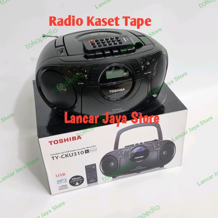 Jual Mini Compo Cd Player/Tape Kaset Toshiba Ty-Cku310K Black Original ...
