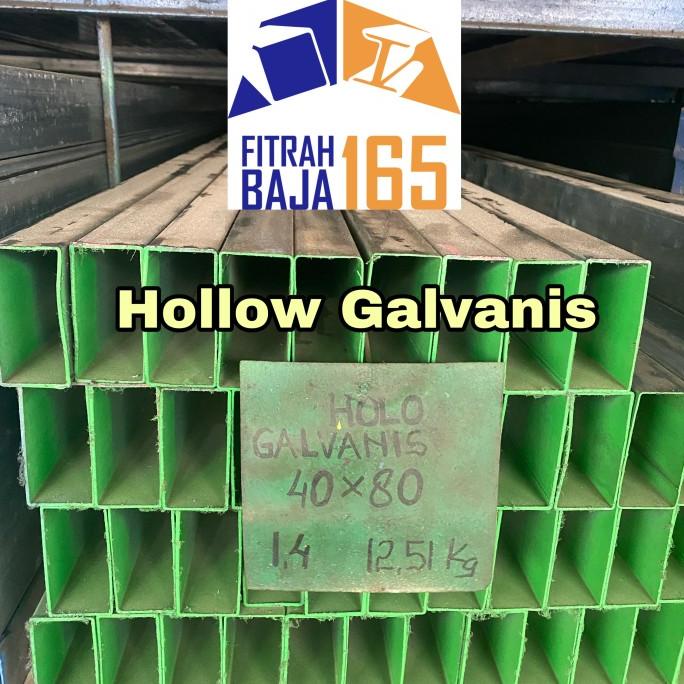 Jual BESI HOLLOW/HOLLO GALVANIS 40X80 TEBAL 1.4 | Shopee Indonesia