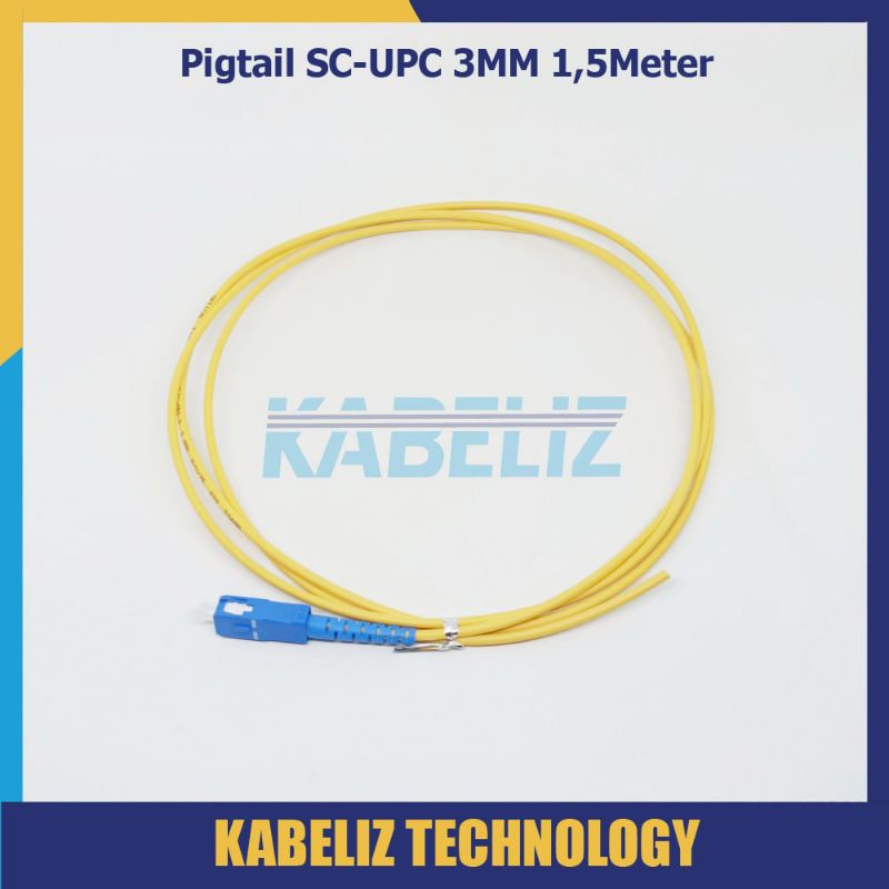 Jual PIGTAIL SC UPC 3MM 1,5M INDOOR FIBER OPTIC PATCHCORD / PATCH CORD ...