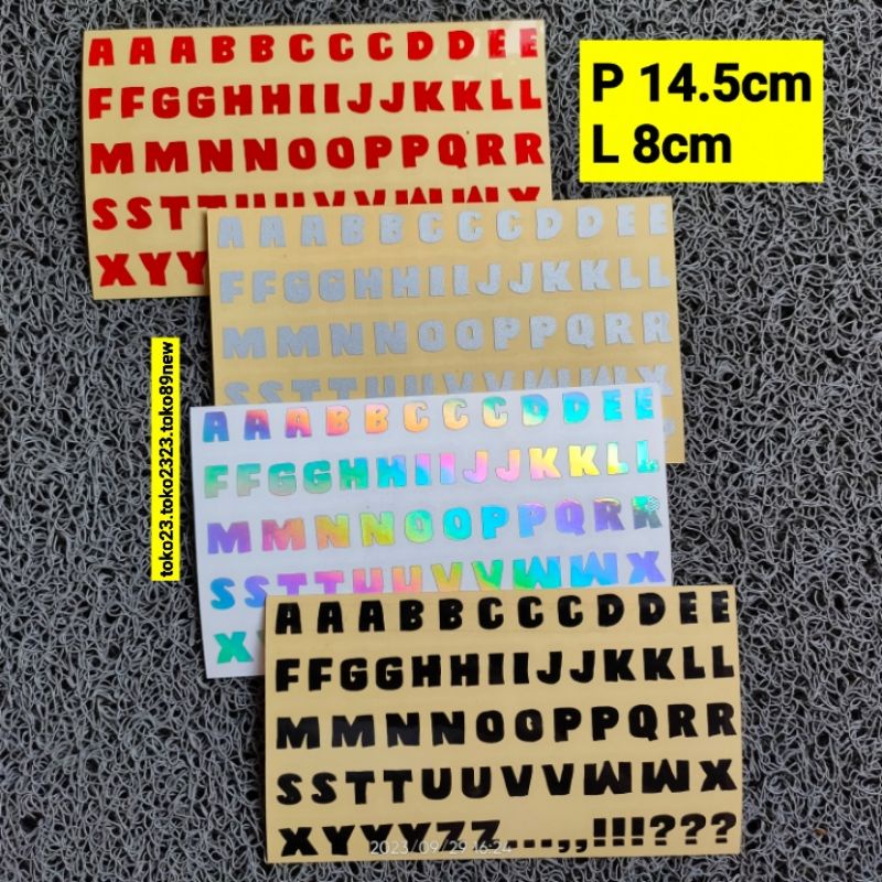 Jual stiker huruf abjad abc stiker cutting motor | Shopee Indonesia