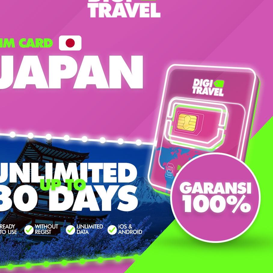 Jual Model Baru DIGI TRAVEL Sim Card Jepang Un Sim Card Japan