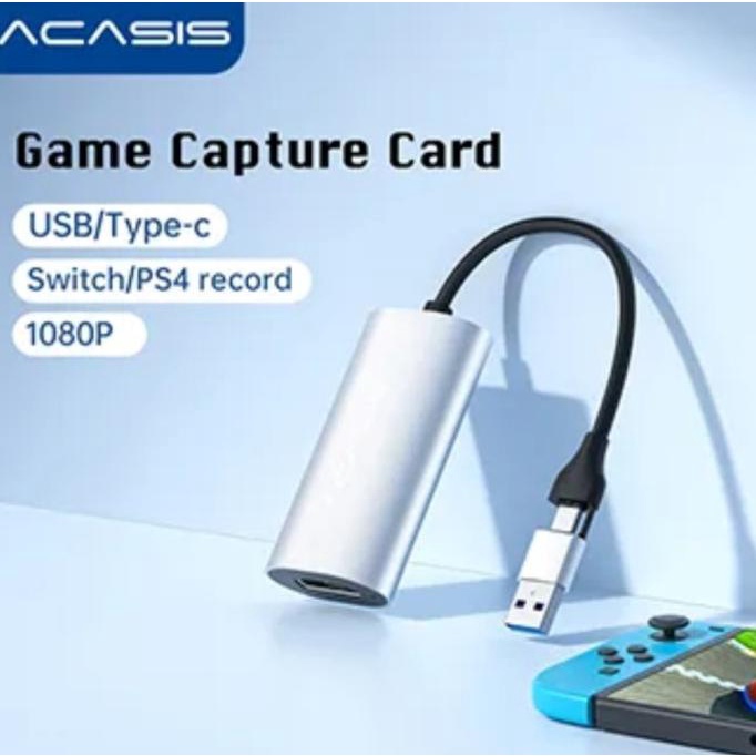 Jual Acasis Video Capture Card Hdmi Support Hd 1080P/60Fps Obs,Vmix