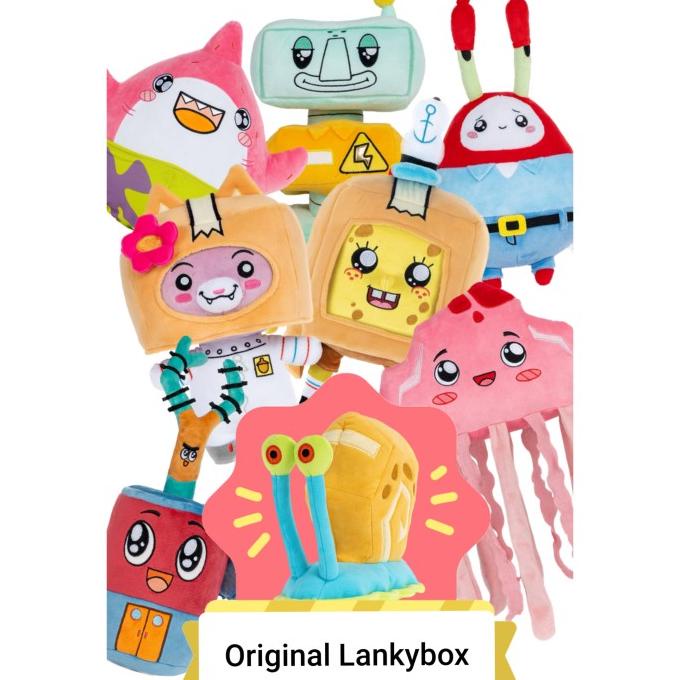 Jual Lankybox Spongebob Lanky Box Foxy Boxy Rocky Plush Sponge Bob