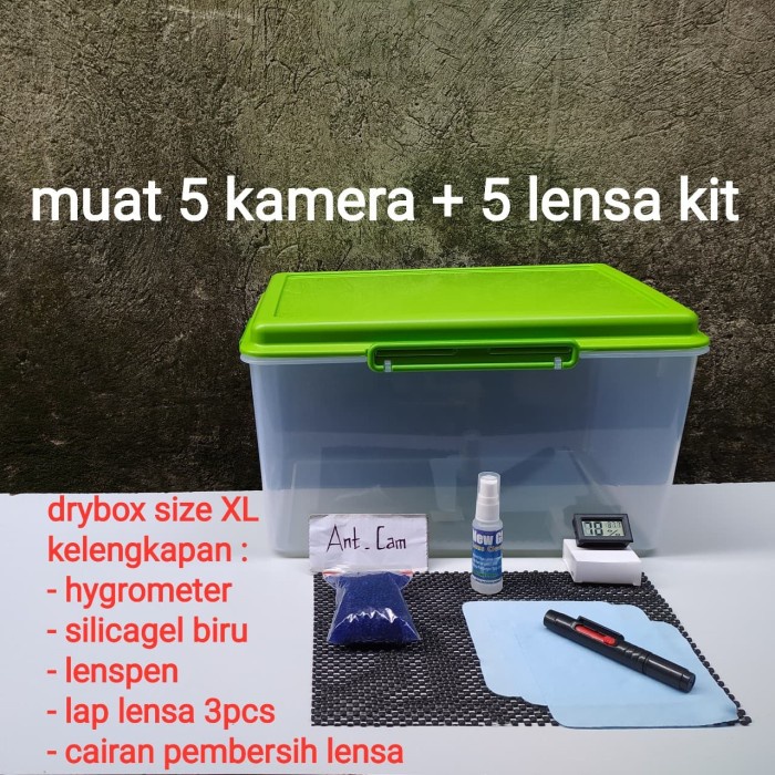 Jual DRY BOX PENYIMPANAN KAMERA ANTI JAMUR LENSA CANON NIKON SONY