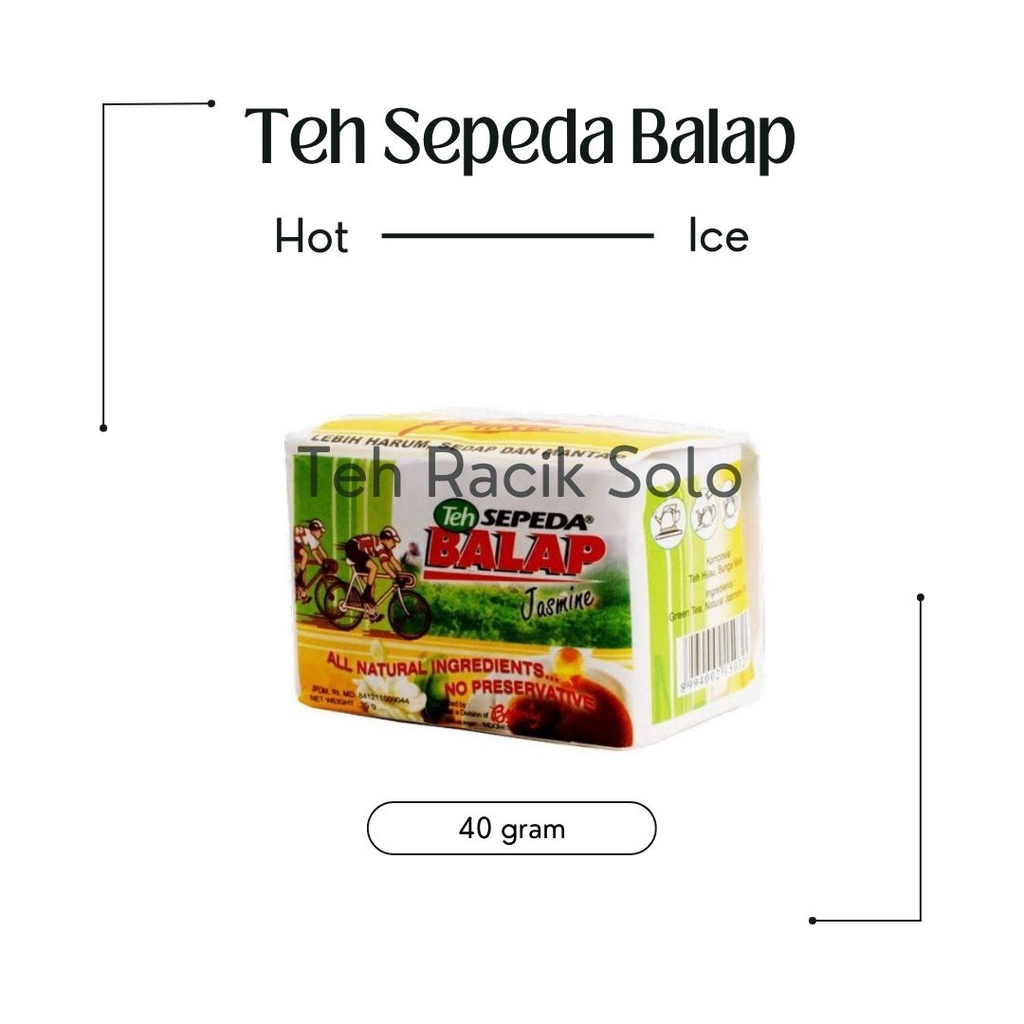 Jual Teh Sepeda Balap 1 pack/press isi 10 pcs (40gram)free gelas cantik ...