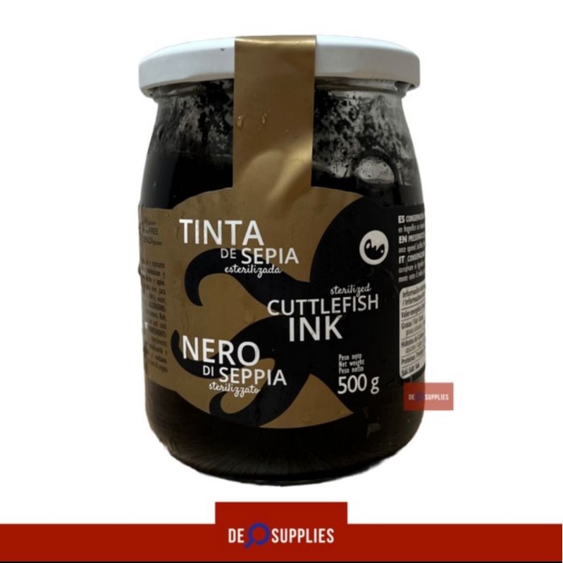 Jual Tinta Cumi Hitam / Cuttlefish Ink Olmeda 500gr - Squid Ink Sauce ...