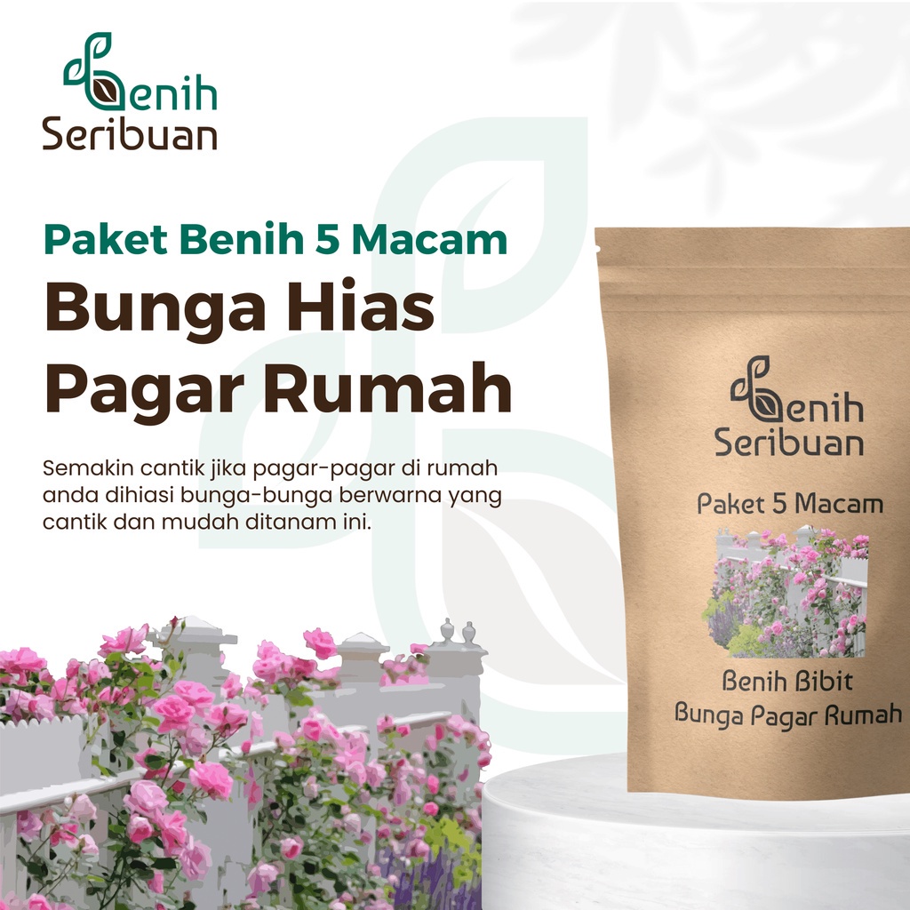 Jual Benih Seribuan - Paket 5 Macam Bibit Bunga Pagar Rumah Tanaman ...