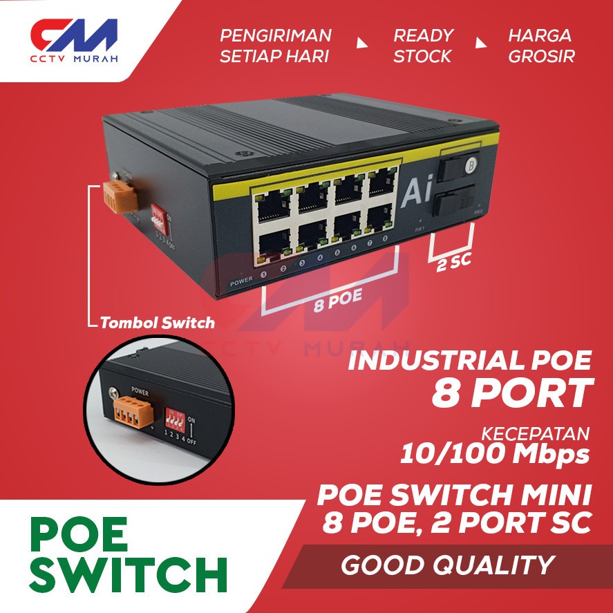 Jual Fiber Optic Media Converter 2 Port FO SC 8