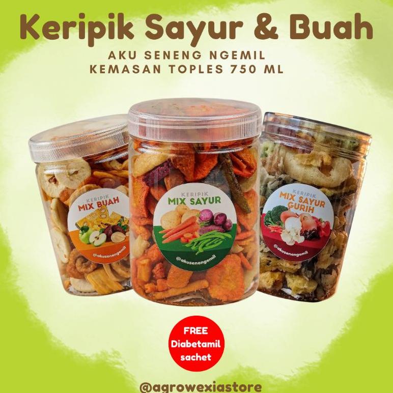 Jual Terjangkau Keripik Buah Dan Sayur Mix Kering Aku Seneng Ngemil