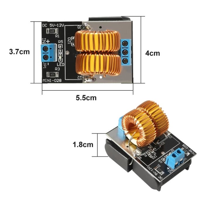 Jual Mini Zvs Induction Heating 120W 5-12V Dc Elemen Pemanas Besi Logam ...