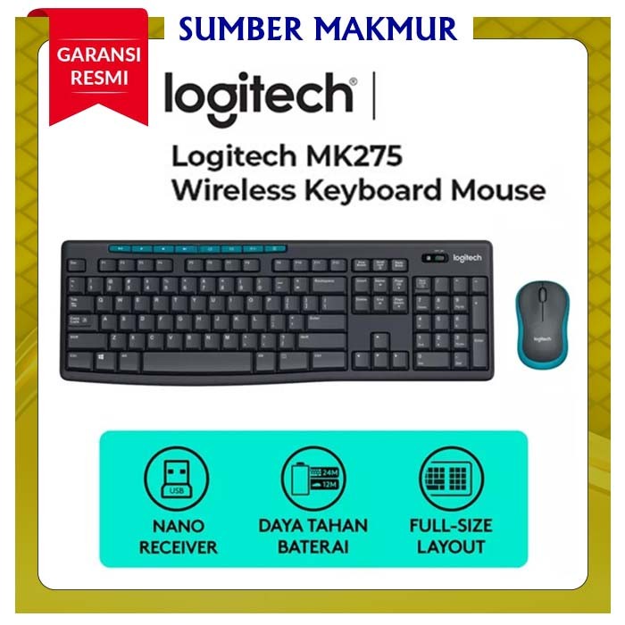 Jual LOGITECH MK275 WIRELESS KEYBOARD MOUSE ORIGINAL | Shopee Indonesia