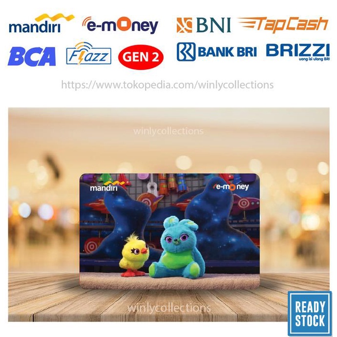 Jual Kartu Emoney Mandiri Bca Bni Bri Toy Story Bunny Ducky Sisi