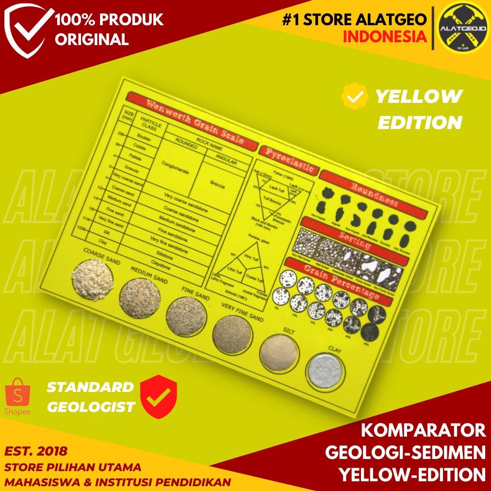 Jual Special KOMPARATOR GEOLOGI Batuan Sedimen Butir Skala Wentworth