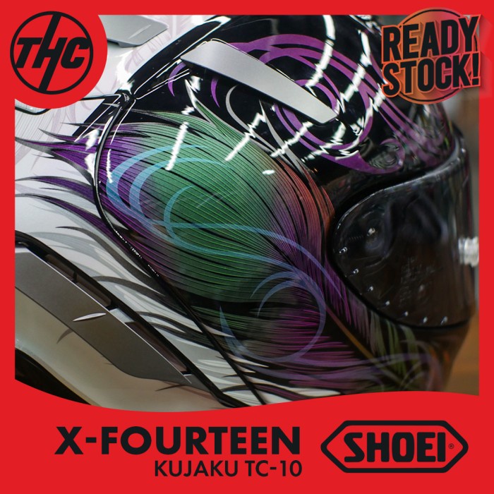 レア美品！SHOEI X-14 Kujaku TC-10 ホワイト／ブラックXL（Jual [New 