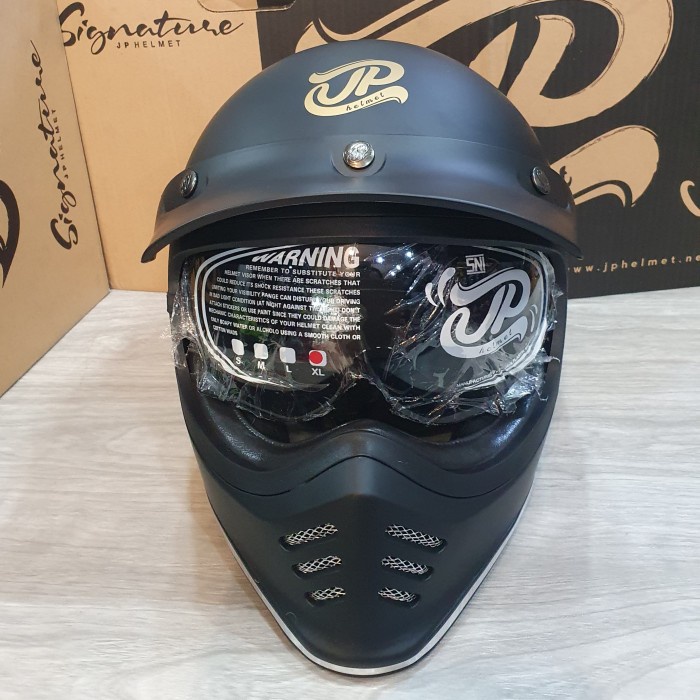 Jual Helm Cakil Jp Signature Solid Full Face Shopee Indonesia