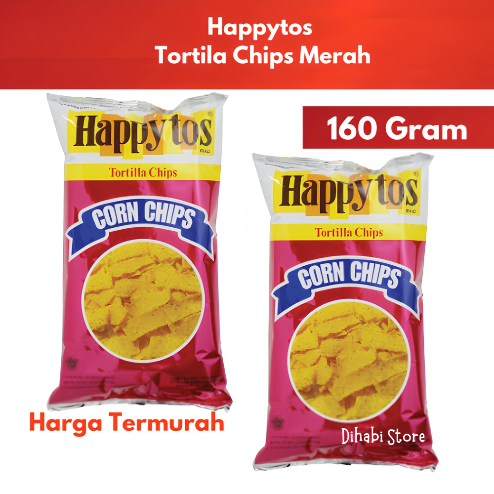 Jual Happytos Snack Tortila Chips Merah 160 Gram Keripik Jagung