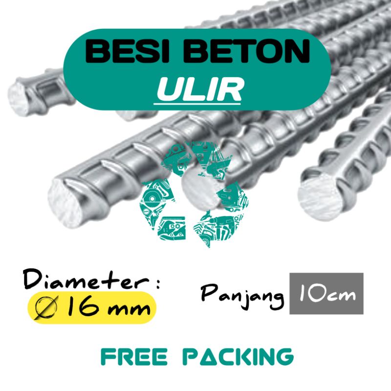 Jual BESI BETON ULIR 16mm, Panjang 10cm. | Shopee Indonesia