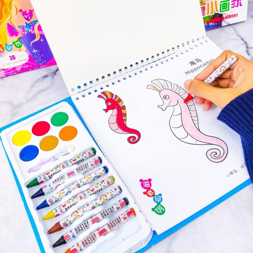 Jual Promo D Coloring Book Set Peralatan Buku Mewarnai Dengan Crayon