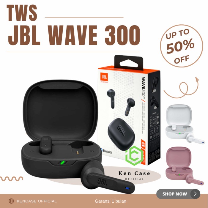 Jual Terbaru Headset Bluetooth Jbl Wave 300 Earphone Wireless Pure
