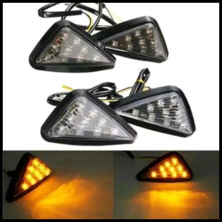 Jual Hot Deal Lampu Sein Sen Tempel Segitiga Led Universal Ninja R Cbr Gsx Dll Shopee Indonesia