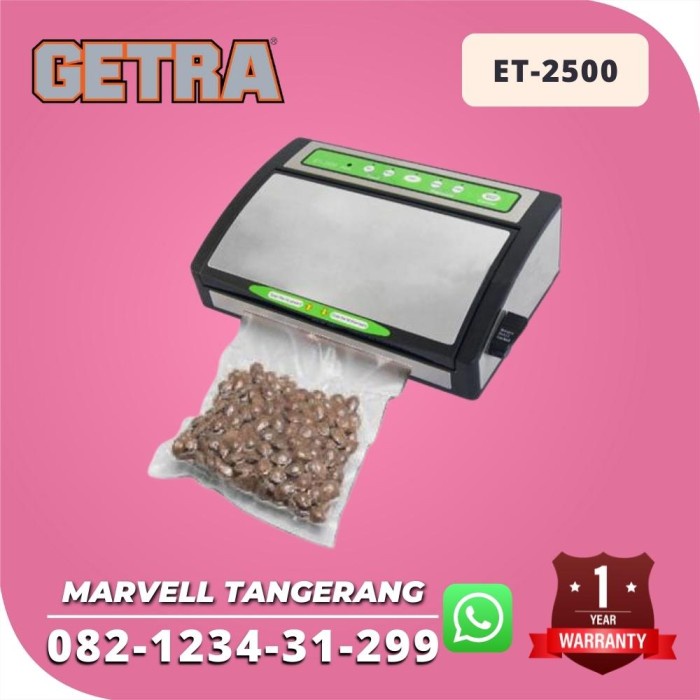 Jual MESIN VACUUM SEALER GETRA ET 2500 VAKUM MAKANAN PLASTIK EMBOSS Shopee Indonesia