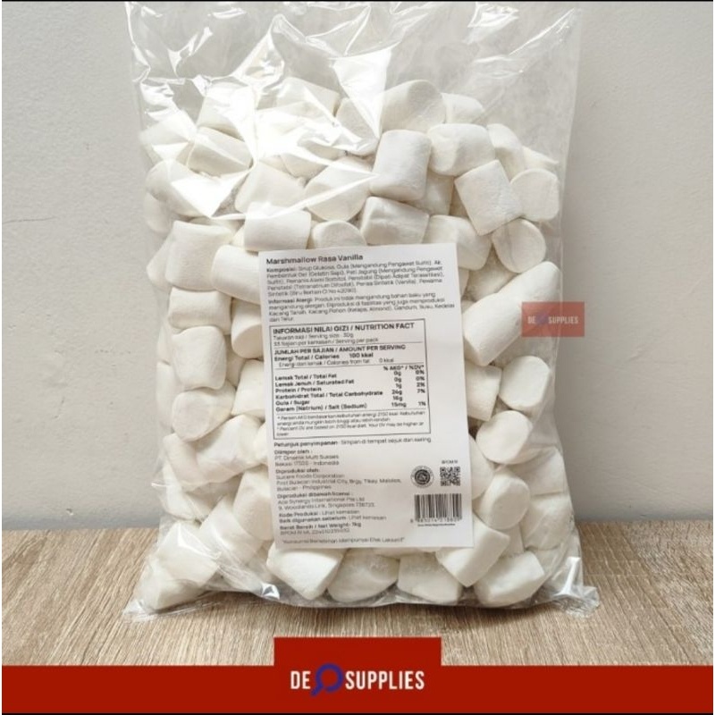 Jual Corniche Marshmallow Mega Snow White 1Kg Marsmelow Marshmalow
