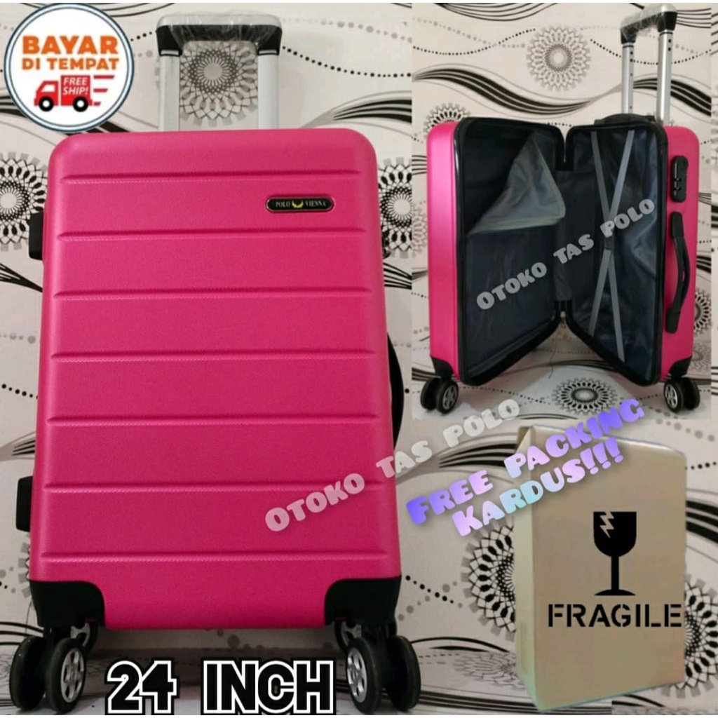 Jual Koper 24 Inch - Koper Polo - El Hardcase Roda 4 Putar | Shopee ...