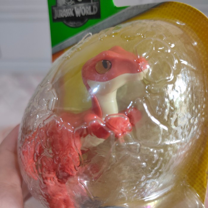 Jual jurassic world imaginext egg velociraptor raptor blue red | Shopee ...