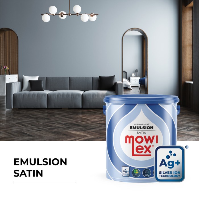 Jual Baru Mowilex Emulsion Satin Cat Temk Interior Anti Bakteri