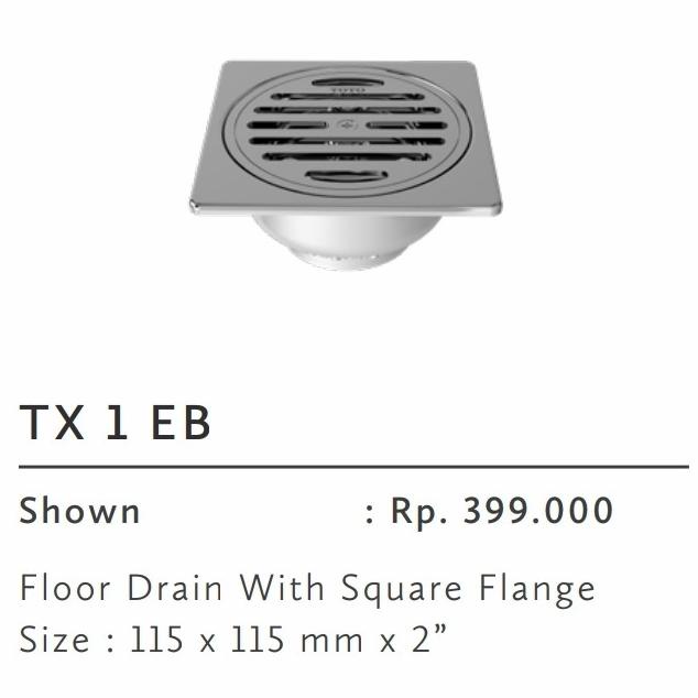 Jual Floordrain Saringan Pembuangan Air Kamar Mandi Garis Toto Tx1Eb