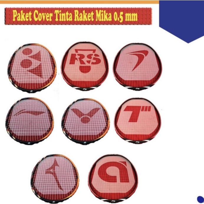 Jual Badminton Cover Stencil Card Logo Raket Cetakan Senar Raket ...