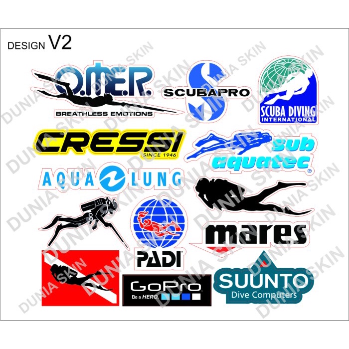 Jual Travel Label / Sticker Koper Rimowa Design V2 Scuba Diving Dive ...
