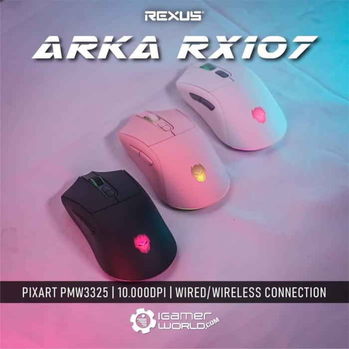 Jual Rexus Arka Rx107 Wired / Wireless Mouse | Shopee Indonesia
