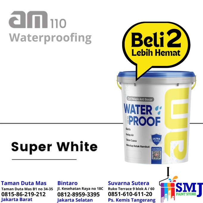 Jual Cat Pelapis Anti Bocor Am 110 Waterproofing Warna Super White 4kg Shopee Indonesia 3221