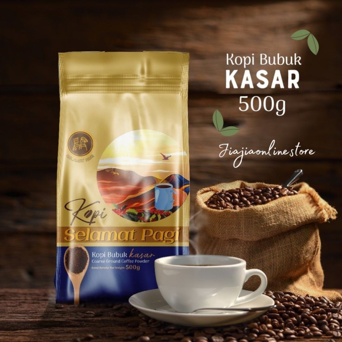 Jual Kopi Selamat Pagi 900Gr / 800Gr Kopi Bubuk Hitam Biji Robusta ...