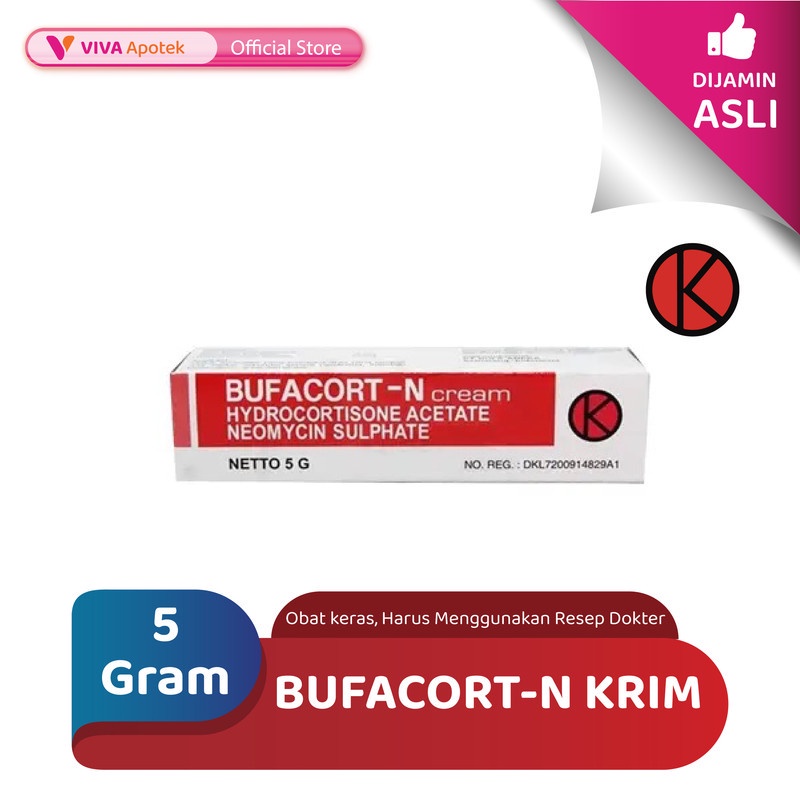 Jual Bufacort-N Krim / Infeksi Kulit / Gatal / Peradangan (5 Gram