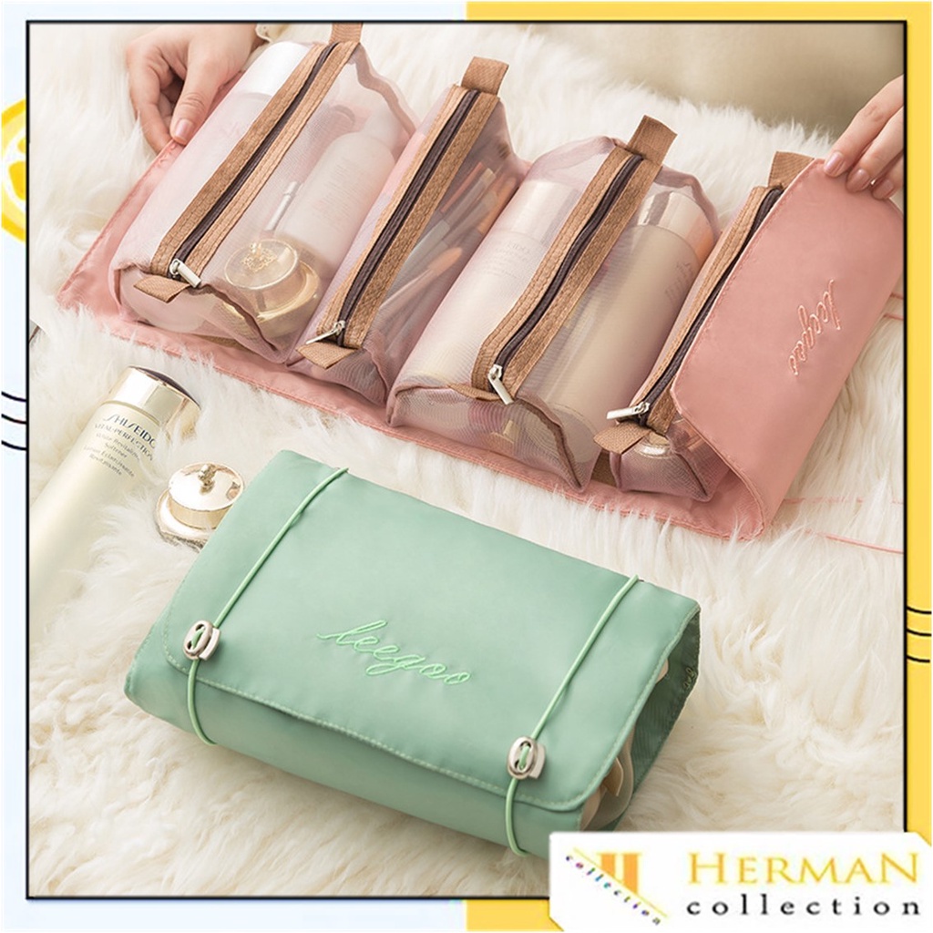 Jual HC Tas Kosmetik Portabel 4 IN 1 Makeup Bag 4In1 Travel Multiungsi ...