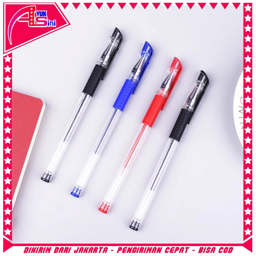 Jual Pulpen Pena Gel 0.55mm Standard Pulpen Gel Standard Bolpoin Cair