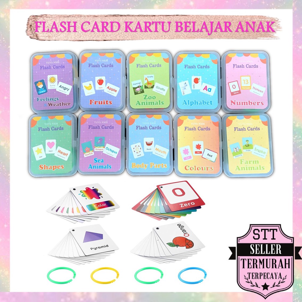 Jual STT FLASHCARD/ FLASH CARD KARTU BELAJAR ANAK KARAKTER MAINAN ...