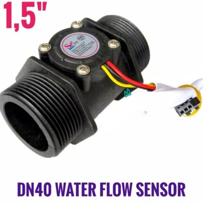 Jual Water Flow Sensor DN40 Size 1.5 inch Large Flow Sensor 5-200L/min ...