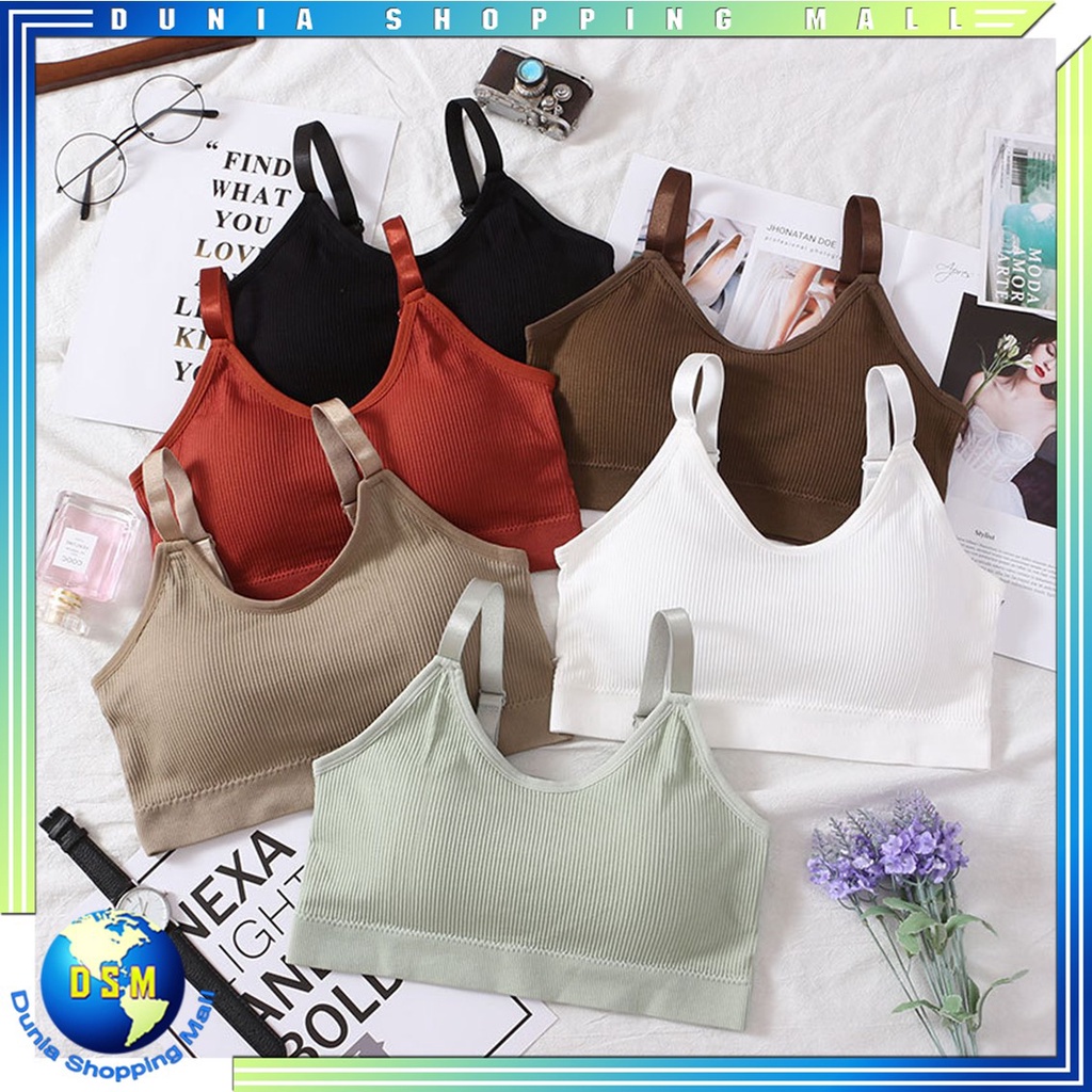 Jual DSM Bra Wanita Tanpa Kawat 6715 Bahan Rajut Bra Model Seamless ...