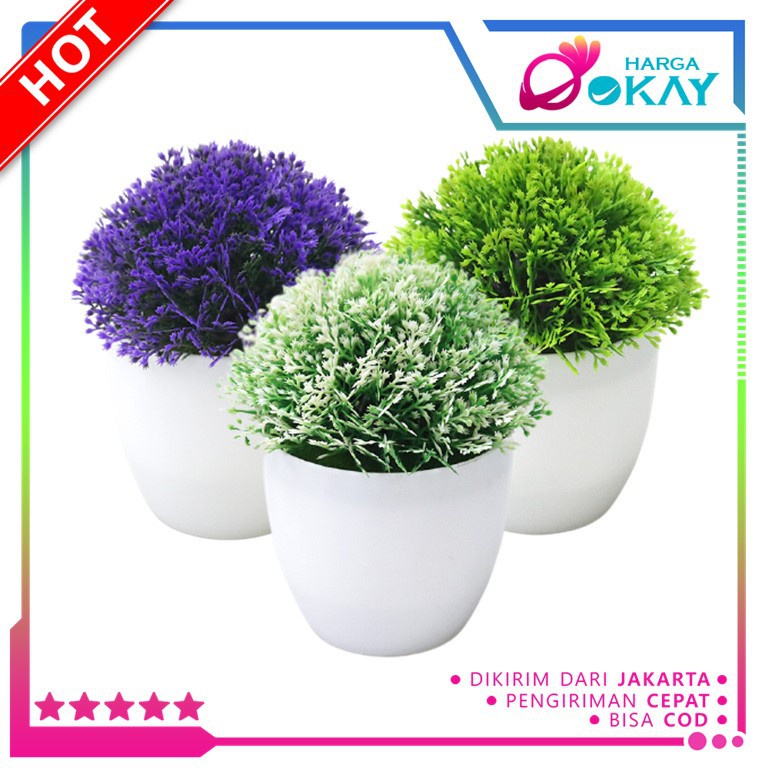Jual HO Ornamen Tanaman Rumput Mini BUNGA 28 Bunga Plastik Hias Pot ...