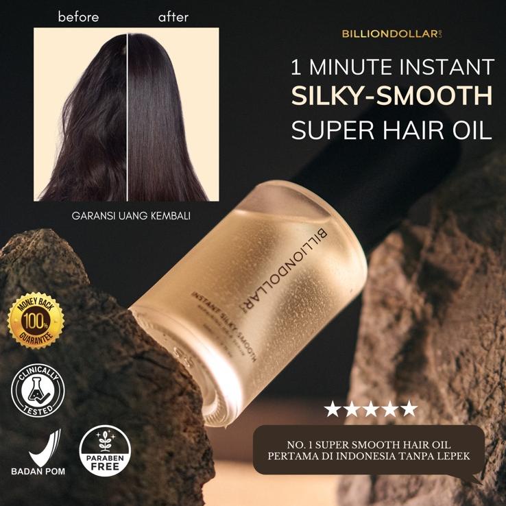 Jual (New) Billiondollarlab Smooth Hair Oil Serum Untuk Rambut Kering