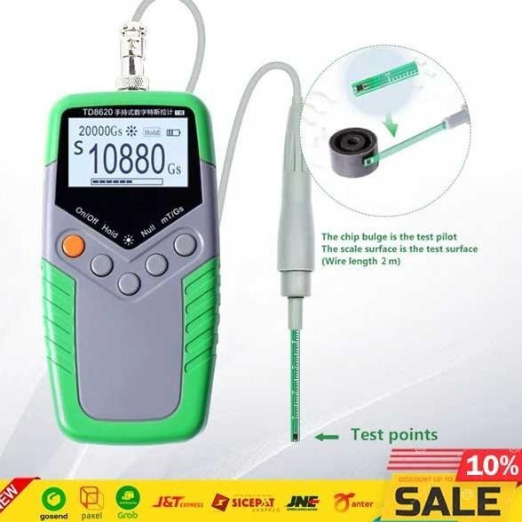 Jual Gauss Tesla Meter Td8620 Magnet Tester Gaussmeter Td-8620 ...