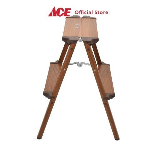 Jual Ace Krisbow Tangga Lipat Aluminium Step Motif Kayu Cokelat Shopee Indonesia