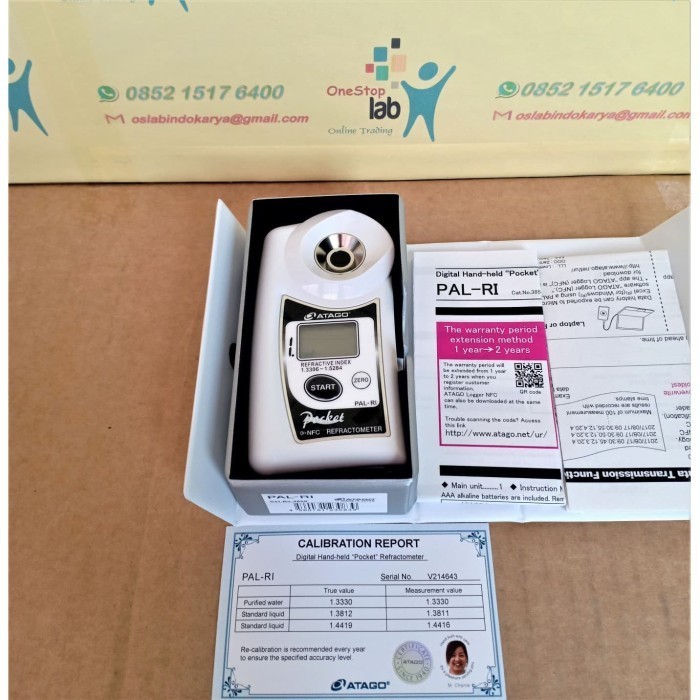 Jual ATAGO PALRI Digital Refractometer, (1.33061.5284 Refractive