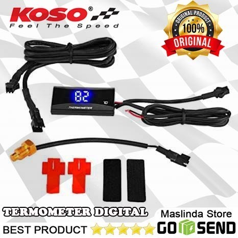 Jual Termometer Digital Pengukur Suhu Air Radiator Mesin Motor | Shopee ...